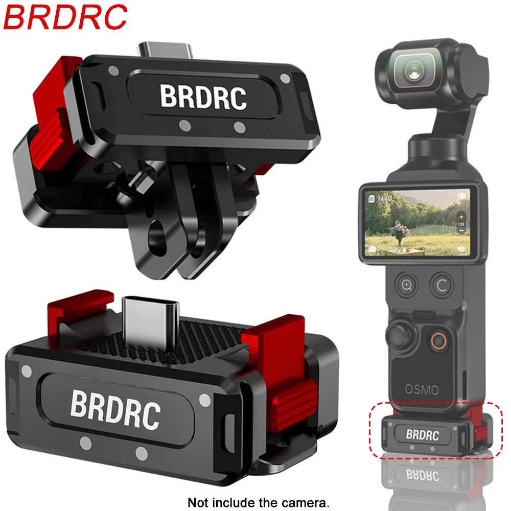 

Быстросъемная база BRDRC для DJI Osmo Pocket 4/3: Настольный адаптер-крепление с зарядным интерфейсом для ручной камеры-стабилизатора