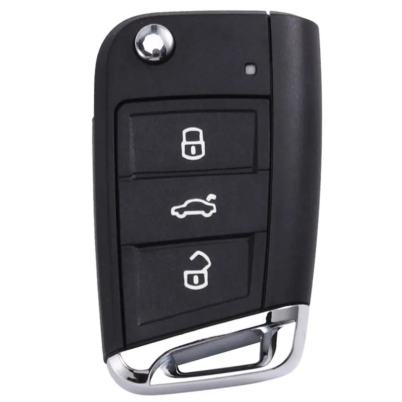 3 Buttons Car Remote Control Key Shell Folding For VW MBQ Golf Tiguan Narrow Key Blade Housing Cover