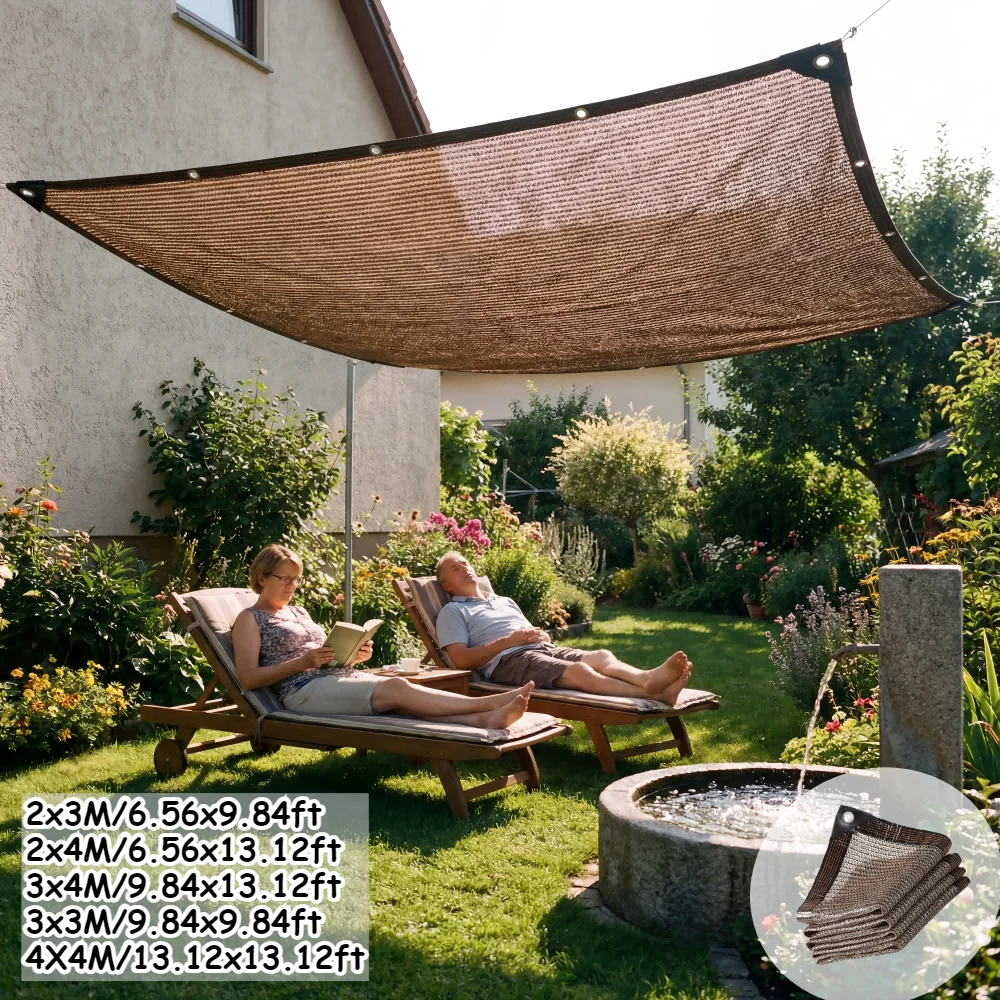 Sonnenschutznetz UV-Schutz Gartenschattentuch 90% Schattierungsrate Outdoor Balkon Terrasse Sonnenschutznetz Gewächshaus Pflanzenschutznetz
