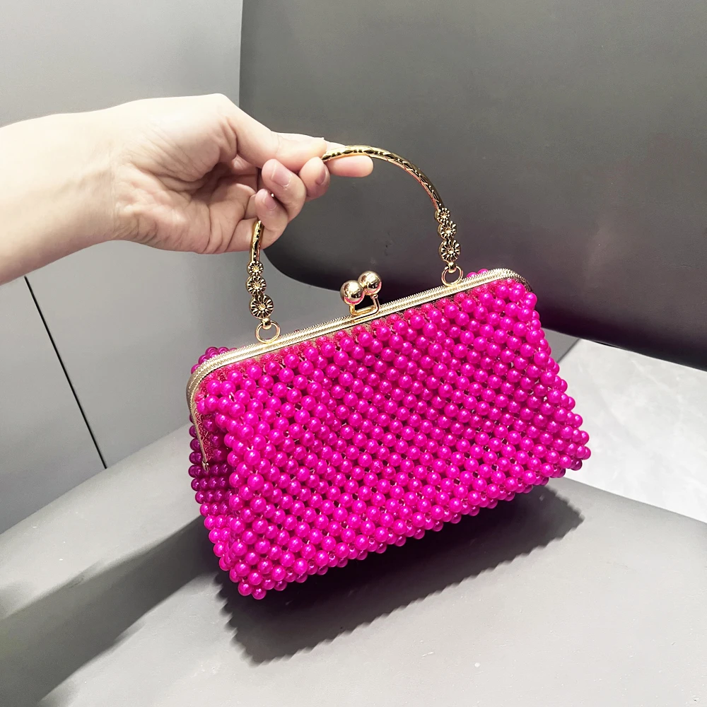 

Роскошный дизайнерский кошелек-клатч ручной работы с жемчужным декором Ele Вечерние сумки для вечеринок и свадеб