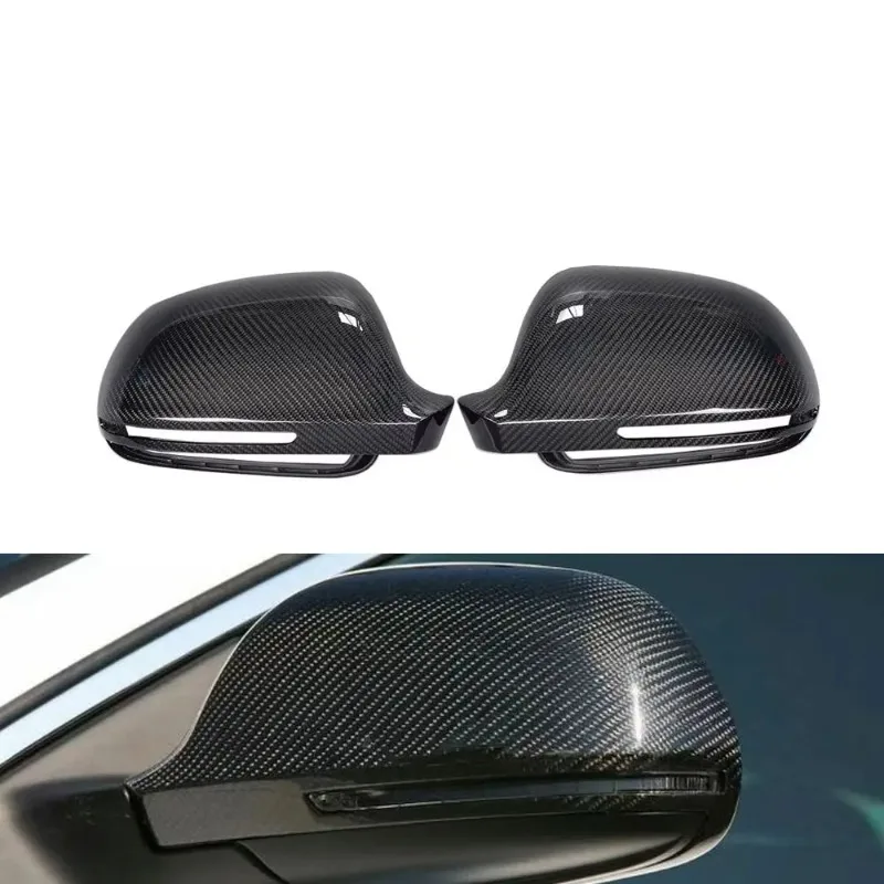 Full Replacement Carbon Fiber Mirror Cap for Audi A4 B8 S4 RS4 2008-2010