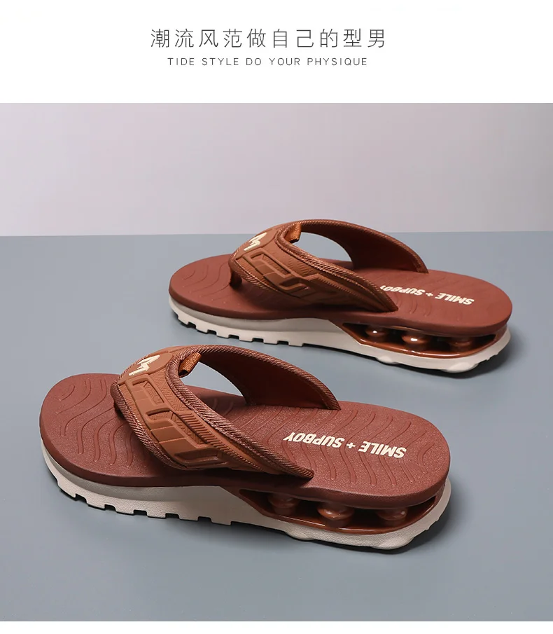 Beliebte Sommer-Mode Bequeme Flip-Flops mit Einzigartigen Sohlen, Stylische Indoor- und Outdoor-Trendige Herren-Flip-Flops – Detail 9