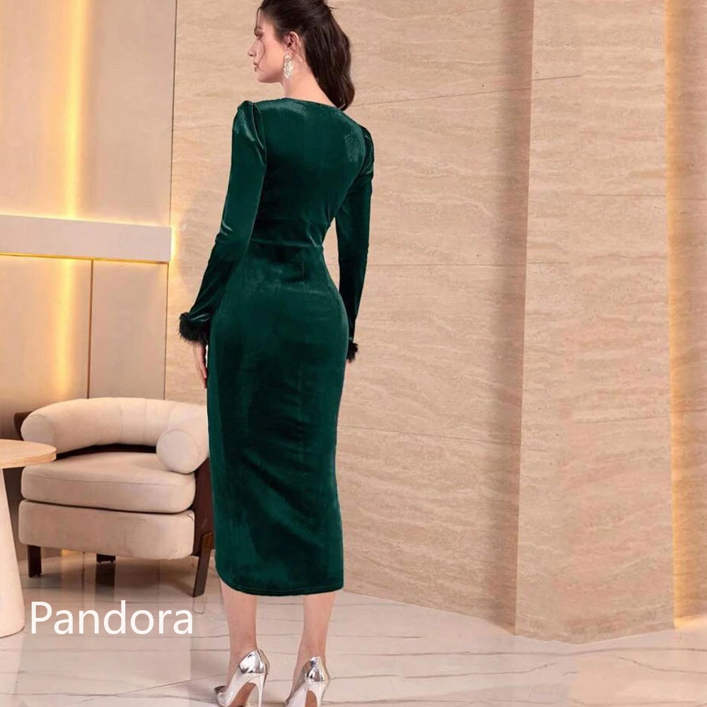 Pandora kochanie Dubai sukienka na studniówkę suknia wieczorowa z długimi rękawami z do kostek letnim suknie na przyjęcia weselne 2024