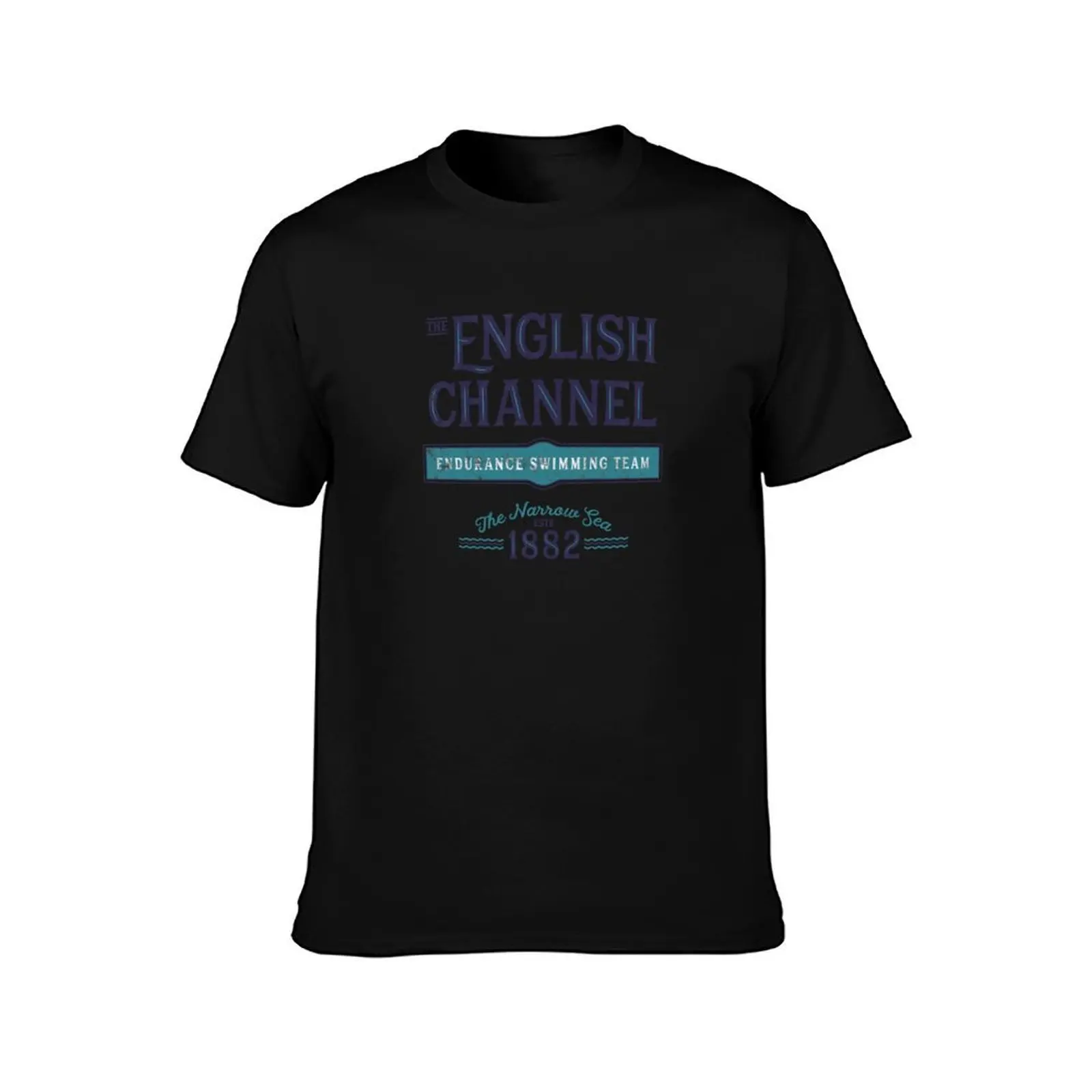 The English Channel Endurance Swimming Team T-Shirt Large Size Soft Cotton T-Shirt