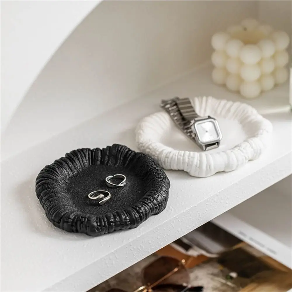 Ceramic Jewelry Storage Tray Irregular Creative Jewelry Display Rack Portable Multi-Function Storage Plate Kitchen