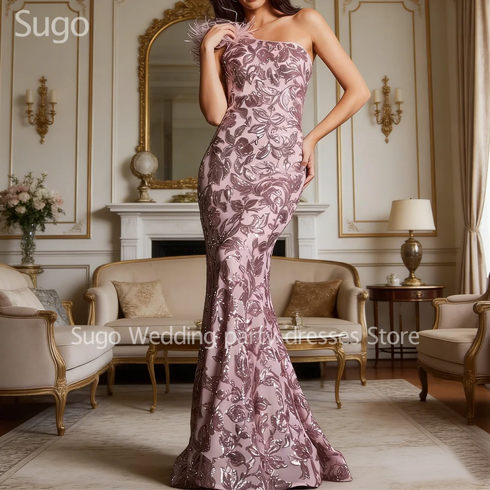 

Customized Luxury Long Evening Dresses for Special Occasions One-Shoulder Floor-Length Mermaid Women Prom Party Dress 2026