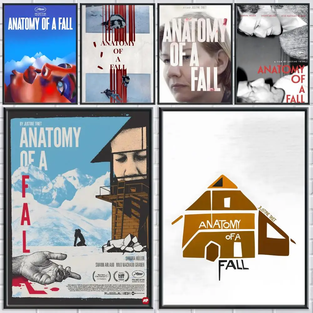 movie Anatomie d'une chute Poster Poster HD Self Adhesive Waterproof Art Print Wall Decor for Bedroom Living Room Home Gift