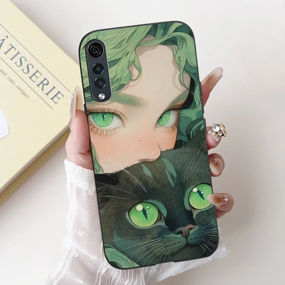 Cartoon Painting Phone Case For LG Velvet 4G 5G Shockproof Back Cover Velvet 5G UW Luxury Flower Soft Liquid Silicone Cqoue view 5