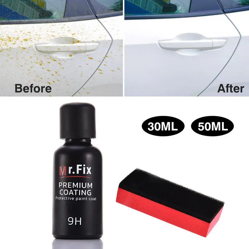 

30ML / 50ML Mr. Fix Upgraded 9H Car Polish Liquid Ceramic Coat Super Hydrophobic Coating Crystal Set Auto Detailing Glasscoat