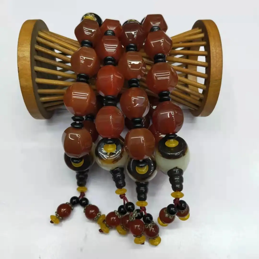 

Guangshun jewelry new Tianzhu red agate bracelet DIY red lantern agate Buddha beads bracelet wholesale