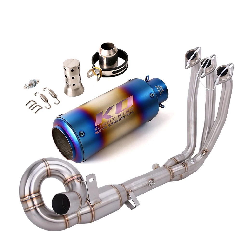 Motorfiets Volledige Uitlaatset Voortrekkende Buis Met DB Killer RVS Voor CFMOTO 675SR 2024-2026 675NK 2025-2026