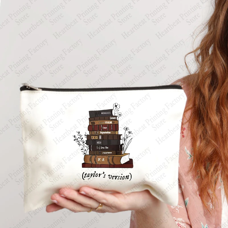 swiftie Version Pattern Women Cosmetic Bag TS Merch MakeUp Case TS Post Book Beauty Toiletries Wash Storage Pouch