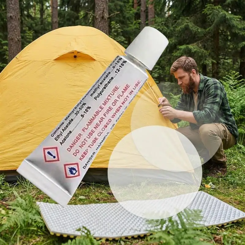 Inflatable Air Bed Repair Patch Kit Heavy Duty PVC Patches with Glue Fast Repair for Camping Mattress SofaHot - view 2