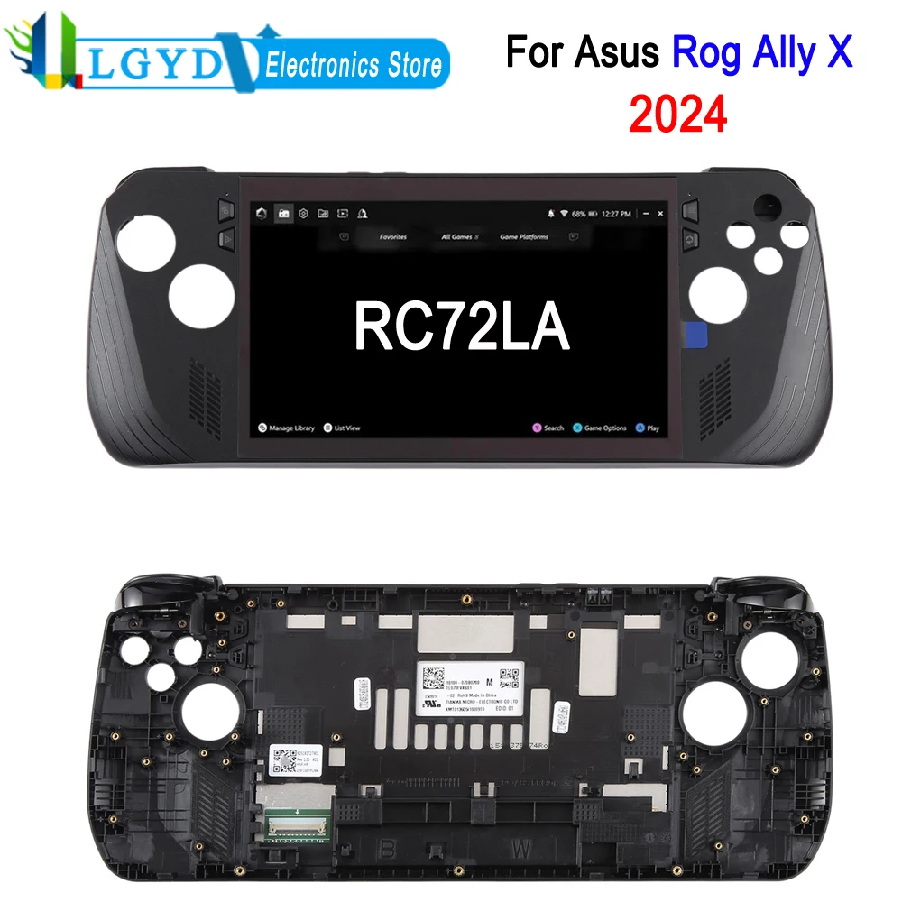 7'' RC72LA IPS LCD Screen with Frame For Asus Rog Ally X (2024) RC72LA, Ally-RC72LA-NH007W Game Console Display Replacement Part