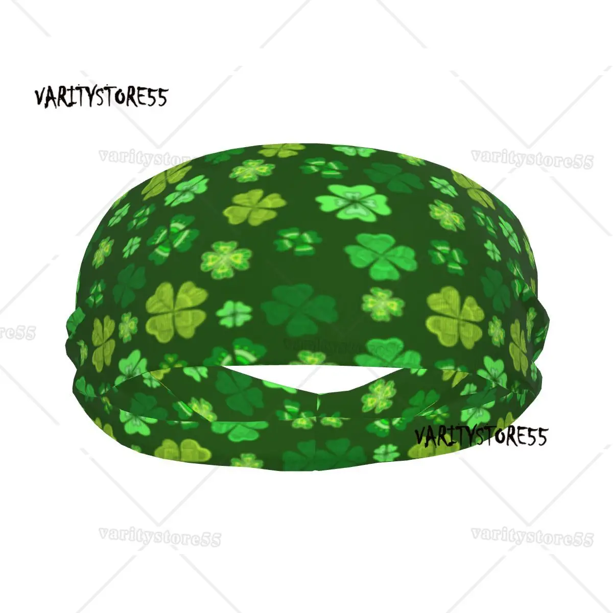 

Повязка на голову для занятий спортом, йогой, фитнесом, эластичная повязка на повязку для волос, эластичная повязка на голову, зеленый лист клевера, День Святого Патрика