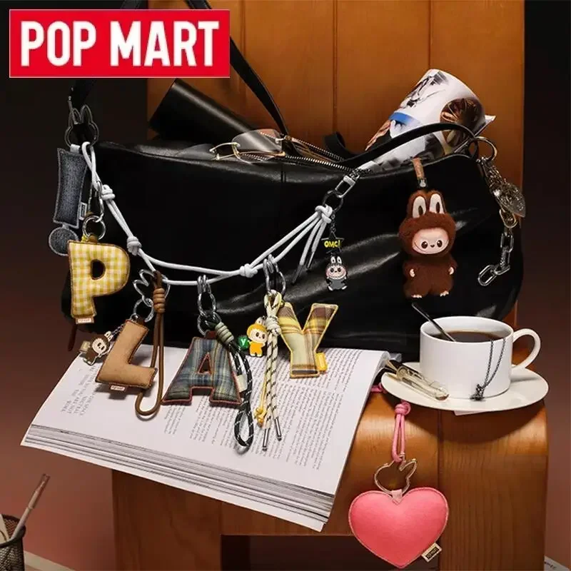 

POP MART LABUBU The Monsters Pin for Love Series Подвеска с буквами Слепая коробка Угадай Сумка Mystery Box Игрушки Кукла Аниме Фигурка Украшения