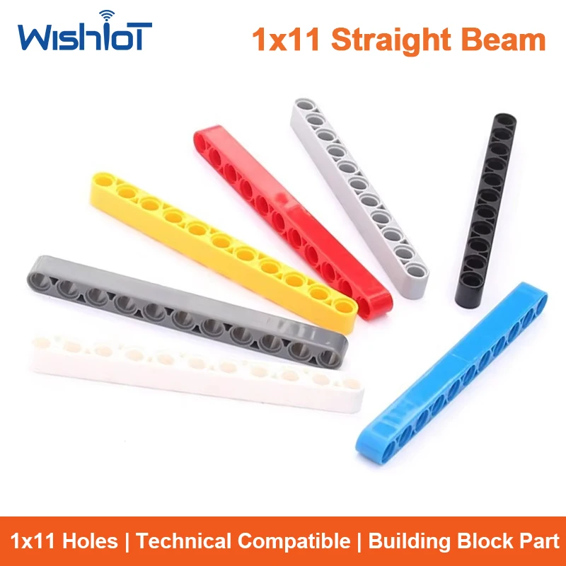 32525 Technical Parts 1x11 Straight Beam Modification Mechanical Connector Block Assembly Extension Piece Replacement