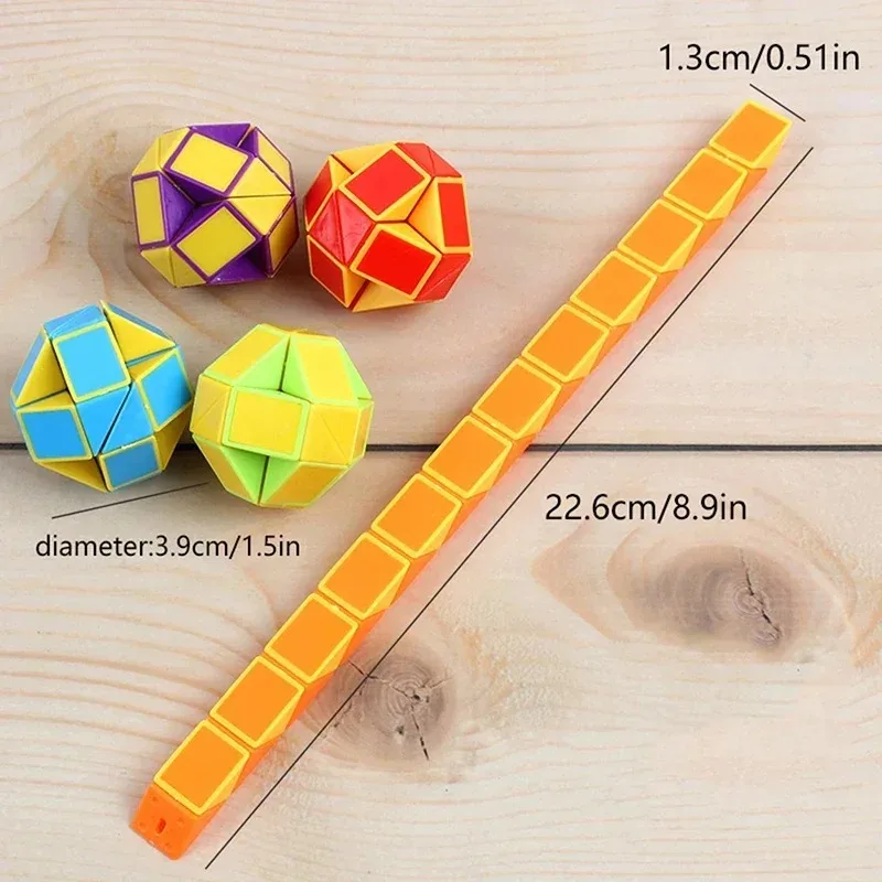 1pcs Folding Magic Snake Ruler Puzzle Antistress Cube Educational Toy Kids Birthday Party Favors Goodie Bags School Reward