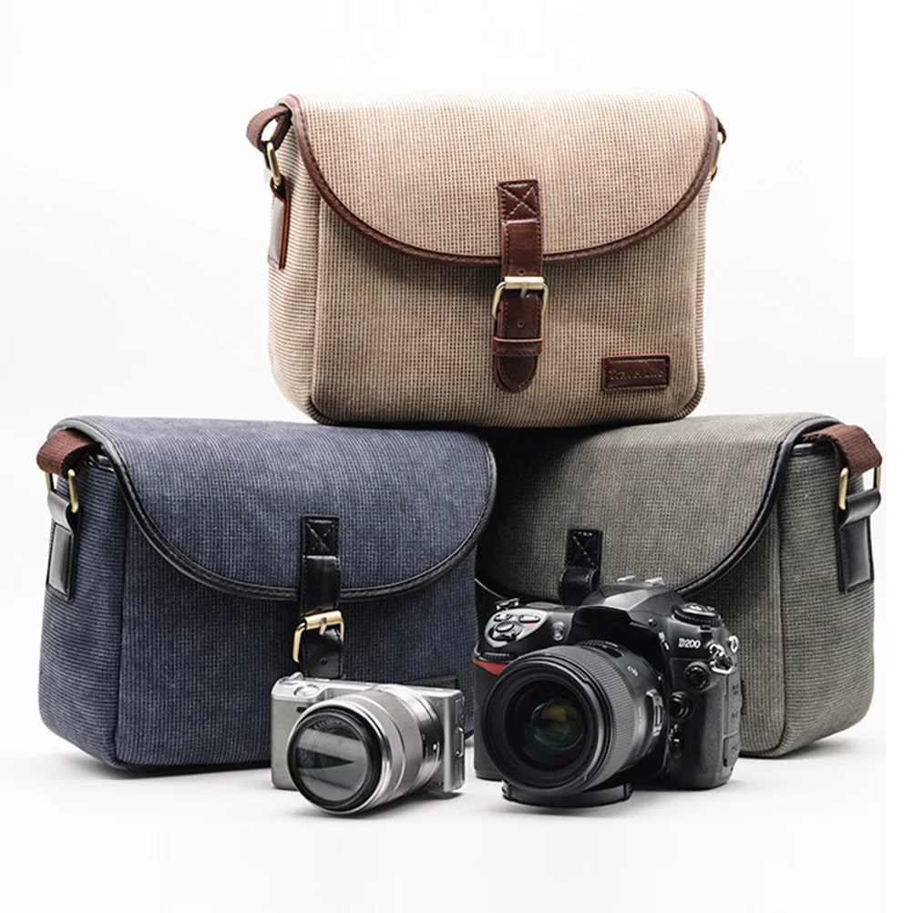 

【】Camera Bag For Digital Camera Oxford Cloth Multi Pocket Storage Bladder Bag Shock Absorption Lightweight Portable For