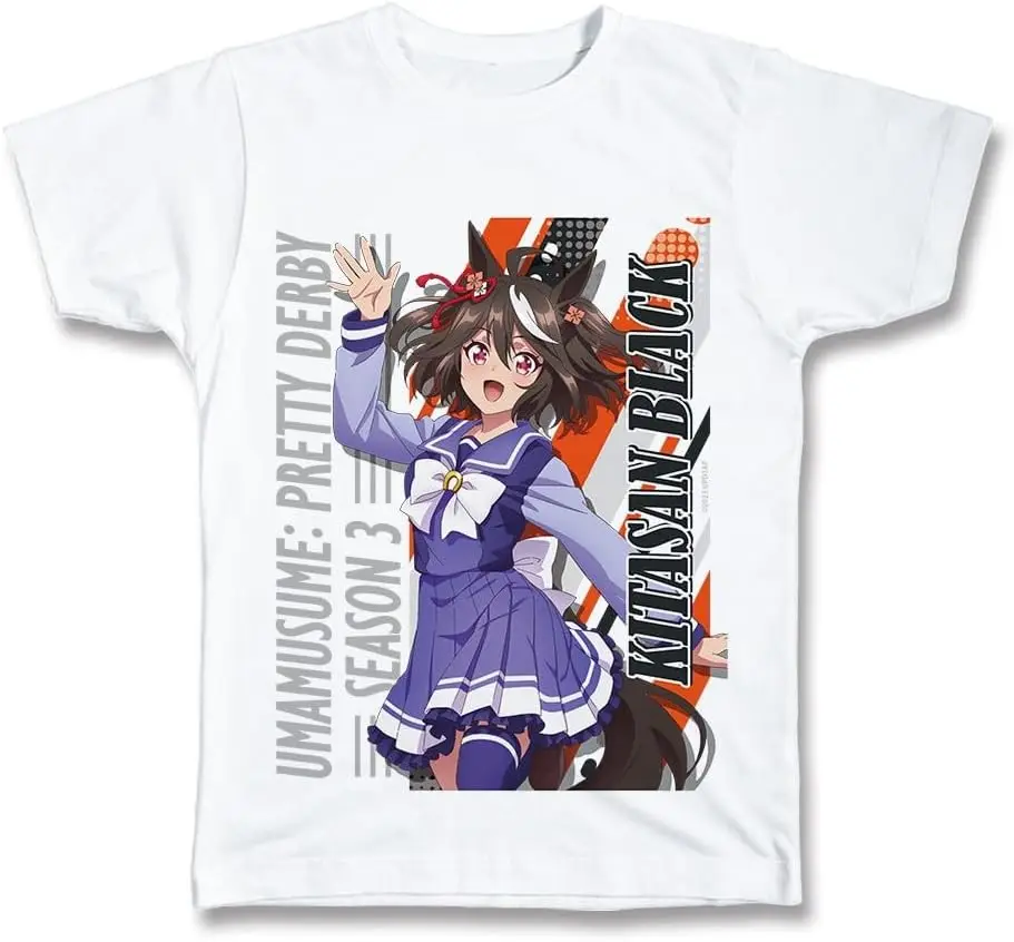 Uma Musume pretty Derby Season 3 T-Shirt XL SIZE cotton sun Black Uniform ver. Tsan-ux 01-m01