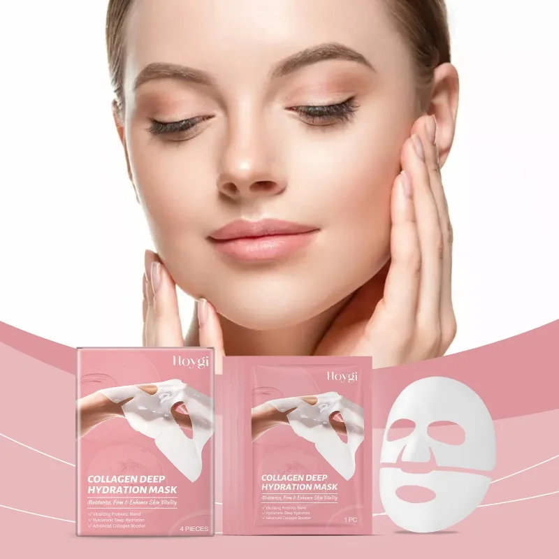 Collagen Deep Hydration Mask Korean Skincare Face Sheet Mask Moisturizing Tightening Skin Care Masks with Natural Ingredients