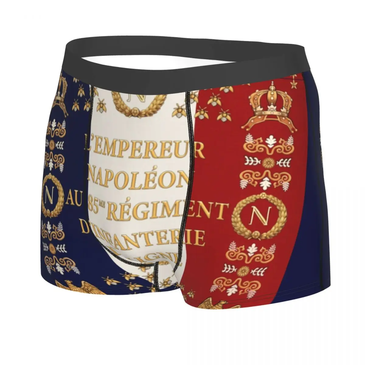 Custom Napoleonic French 85th Regimental Flag REMASTERED Underwear Men Printed Boxer Briefs Shorts Panties Soft Underpants