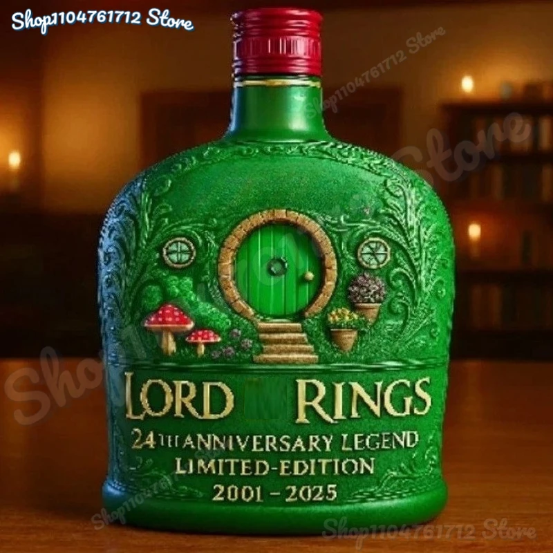 

Creatieve Gelorde Van Ringen Fles Middeleeuwse Ringen Koning Whiskey Fles Figuur 24e Verjaardag Herdenking Standbeeld Collectie