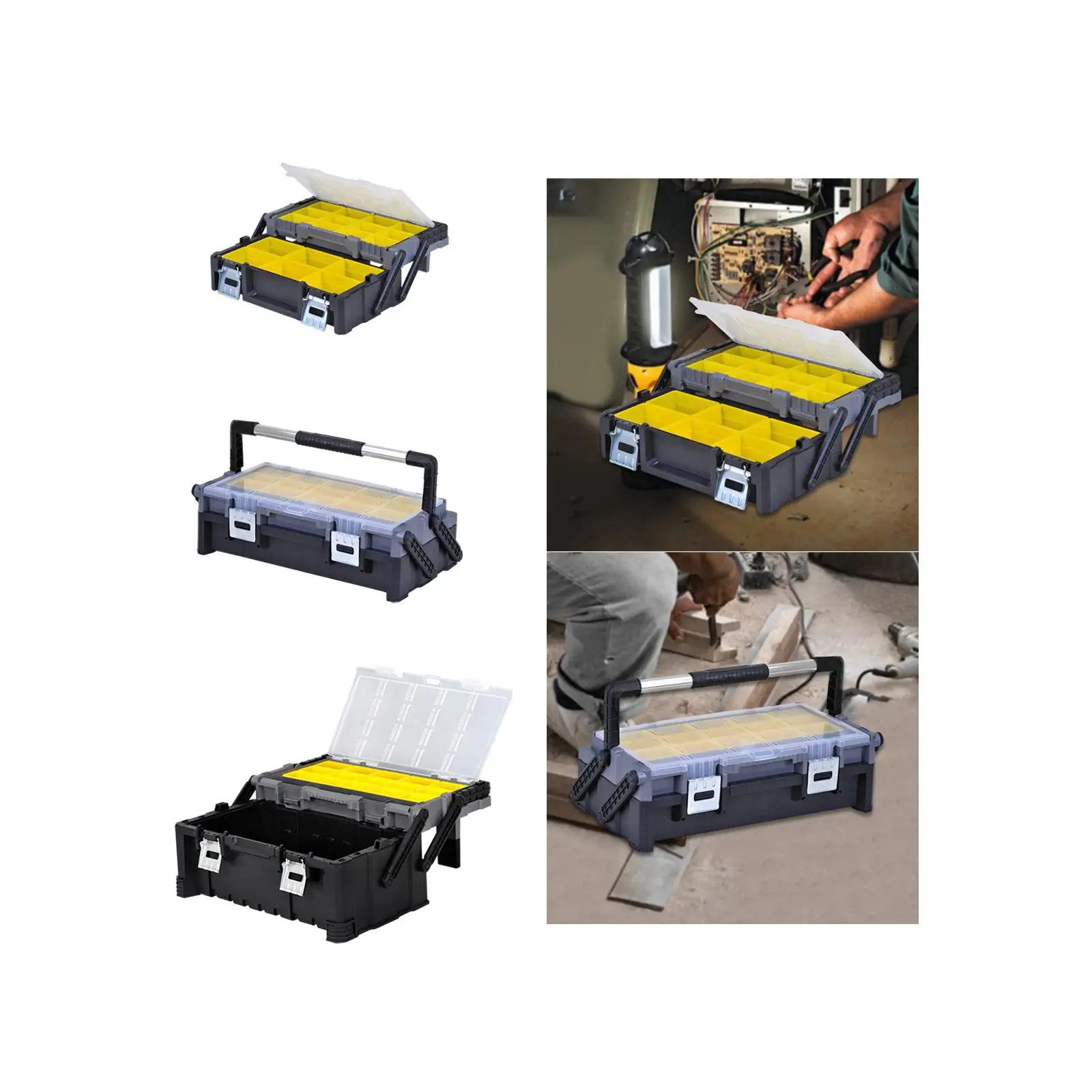 Tool Box Tool Organizer Large Capacity Dustproof Lockable Protective Case with