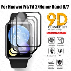 Viền Cong Bảo Vệ Cho Đồng Hồ Huawei Fit 2 Tấm Bảo Vệ Màn Hình Cho Huawei Honor Ban Nhạc 7 6 Pro Bảo Vệ bộ Phim Không Kính