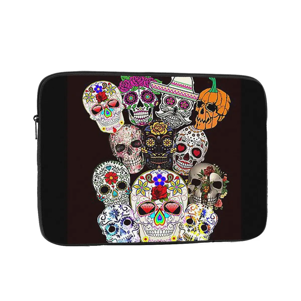 

Day Of The Dead Art Mexican Sugar Skull Laptop Sleeve Cover Bag 10 12 13 15 17 Inch Notebook Bag Sleeve Tablet Shockproof Case