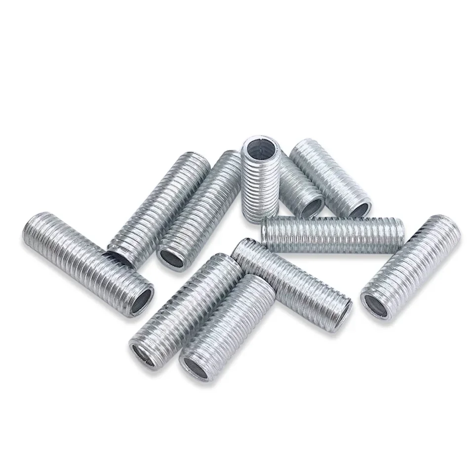 2Pcs M10 Hollow Tooth Tube Internal Thread Hollow Screw Nut Thread Distance 1.5mm Outer Diameter 10mm Connect Rod Fixed Base