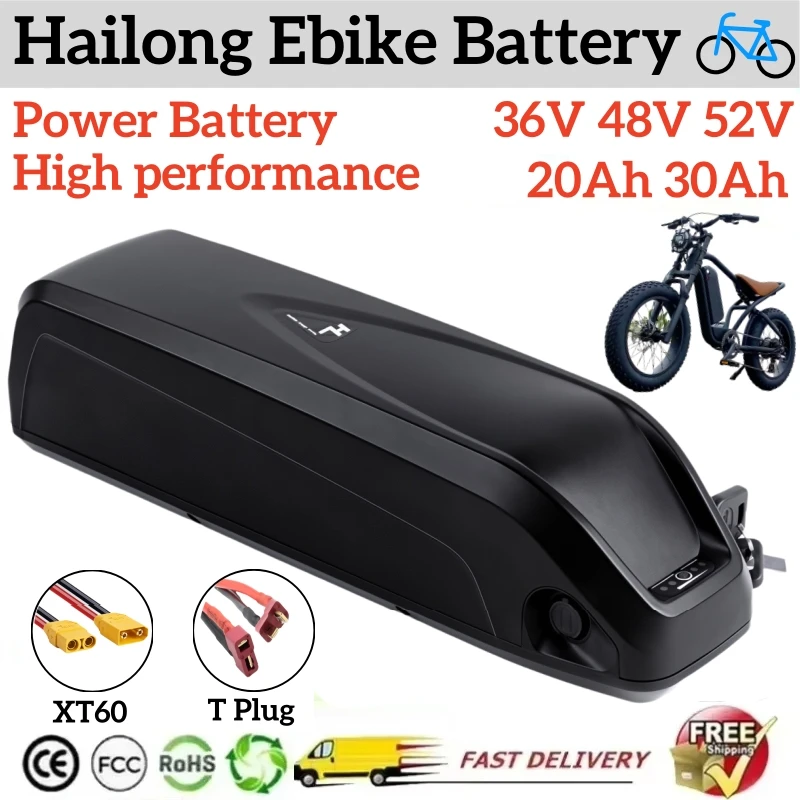 Hailong Battery 48V 36V 52V 20Ah 30Ah forBafang BBS02 BBS03 BBSHD Motor Hailong Battery 36V Hailong 