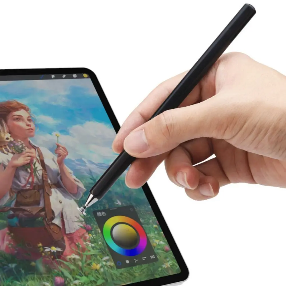 Professional Rotating Stylus Pen Replaceable Transparent Dis