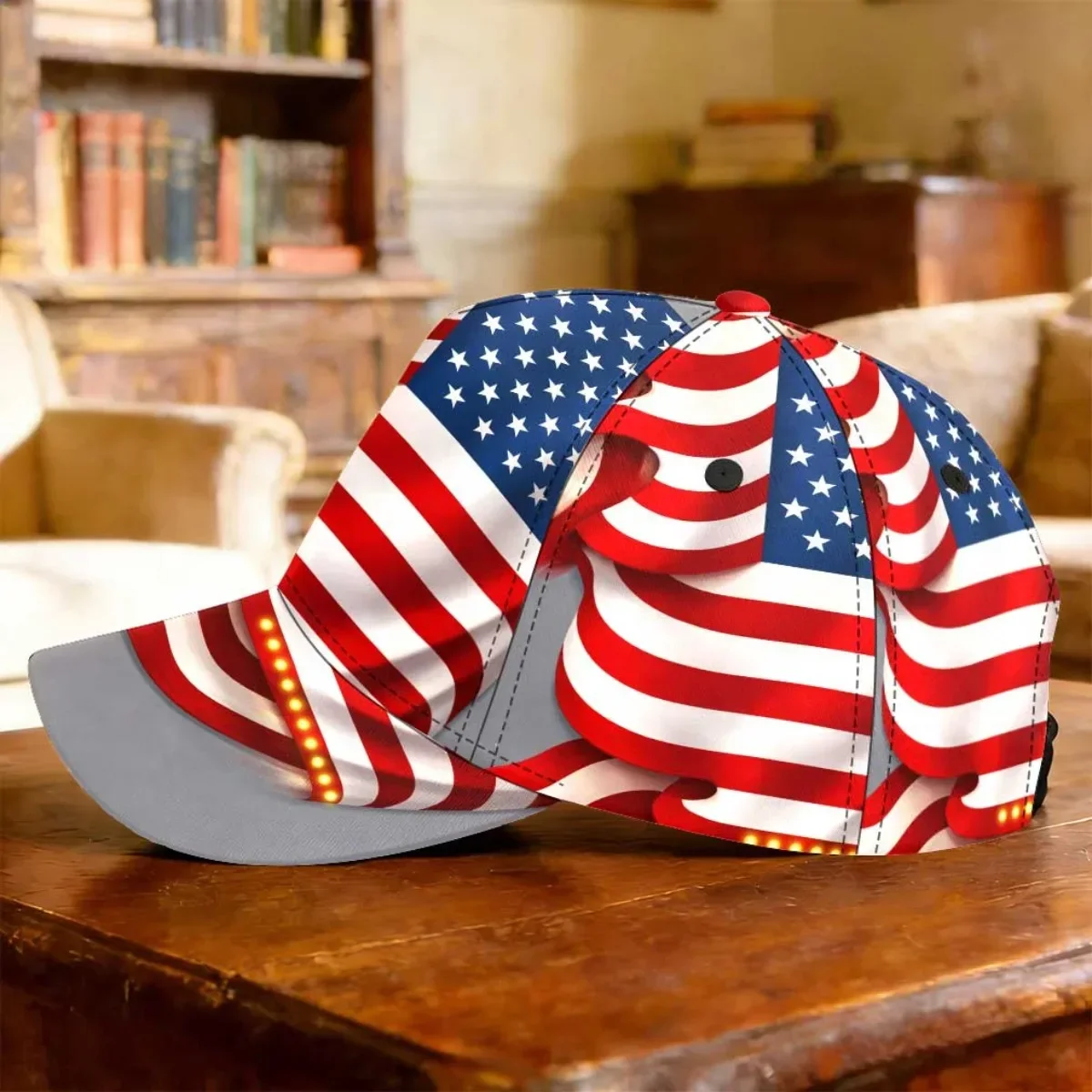 Customization 1pc American Flag Waves Baseball Cap Cycling Outdoor Sports Baseball Cap Christmas Gift Lightweight Camping Custom
