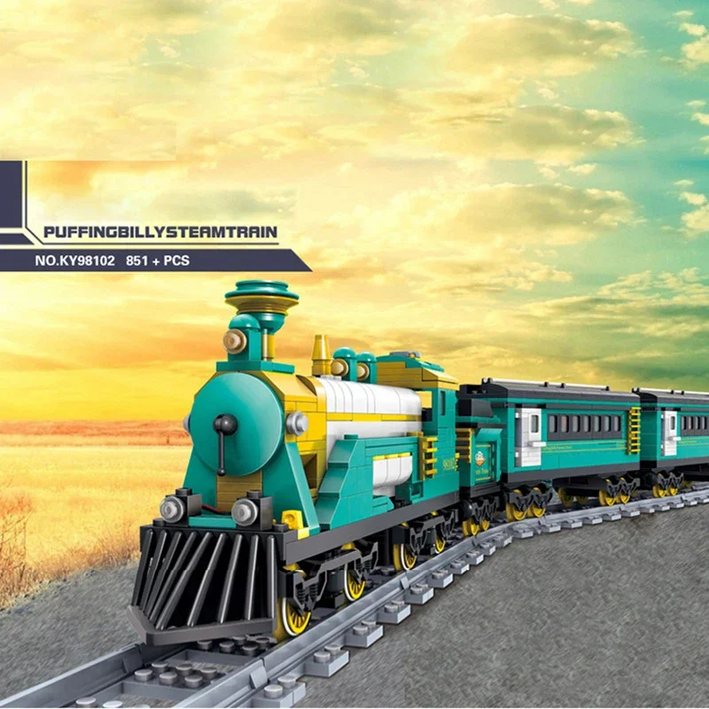 City Technical Power Train High-tech Railway Track Building Blocks Subway Vehicle Assemble Bricks Toys Gifts For Childrens Adult