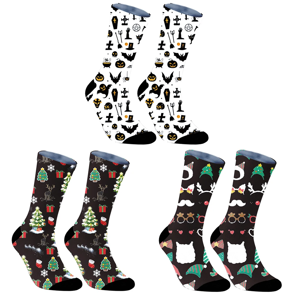 Trend Harajuku Skateboard Oil Painting Animal Happy Socks 2024 New Fashion Hip-Hop Funny Socks