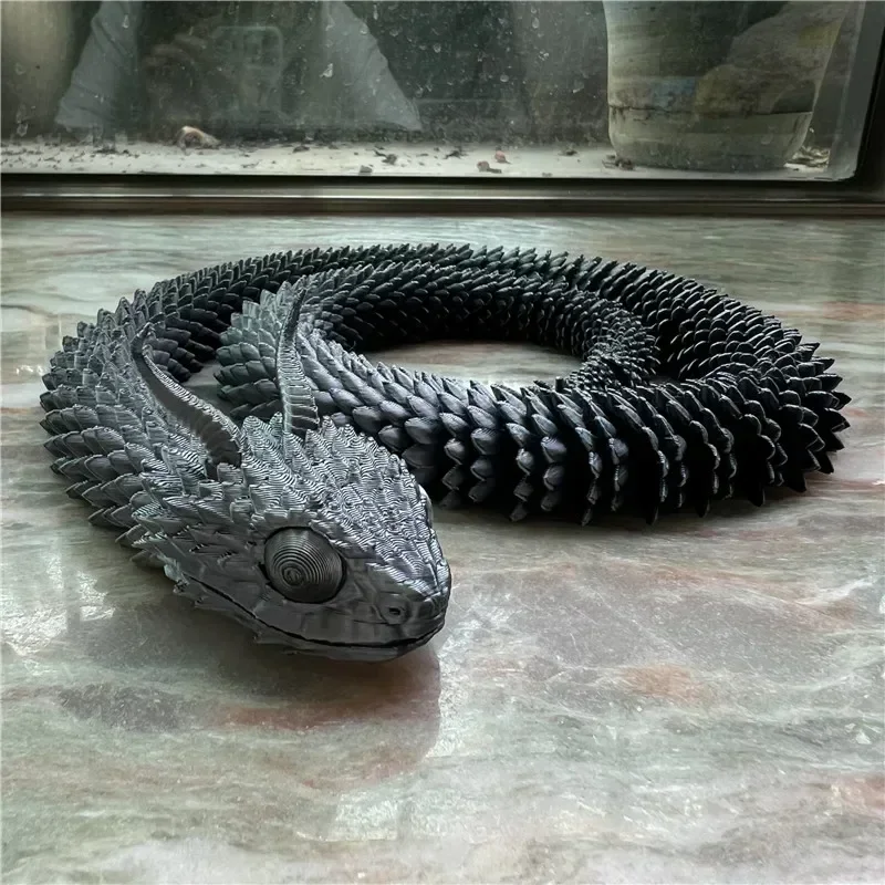 3D Printing Snake Active Joint Simulation Snake Statue Creative Home Office Desktop Decoration 2025 New Year Children's Gifts