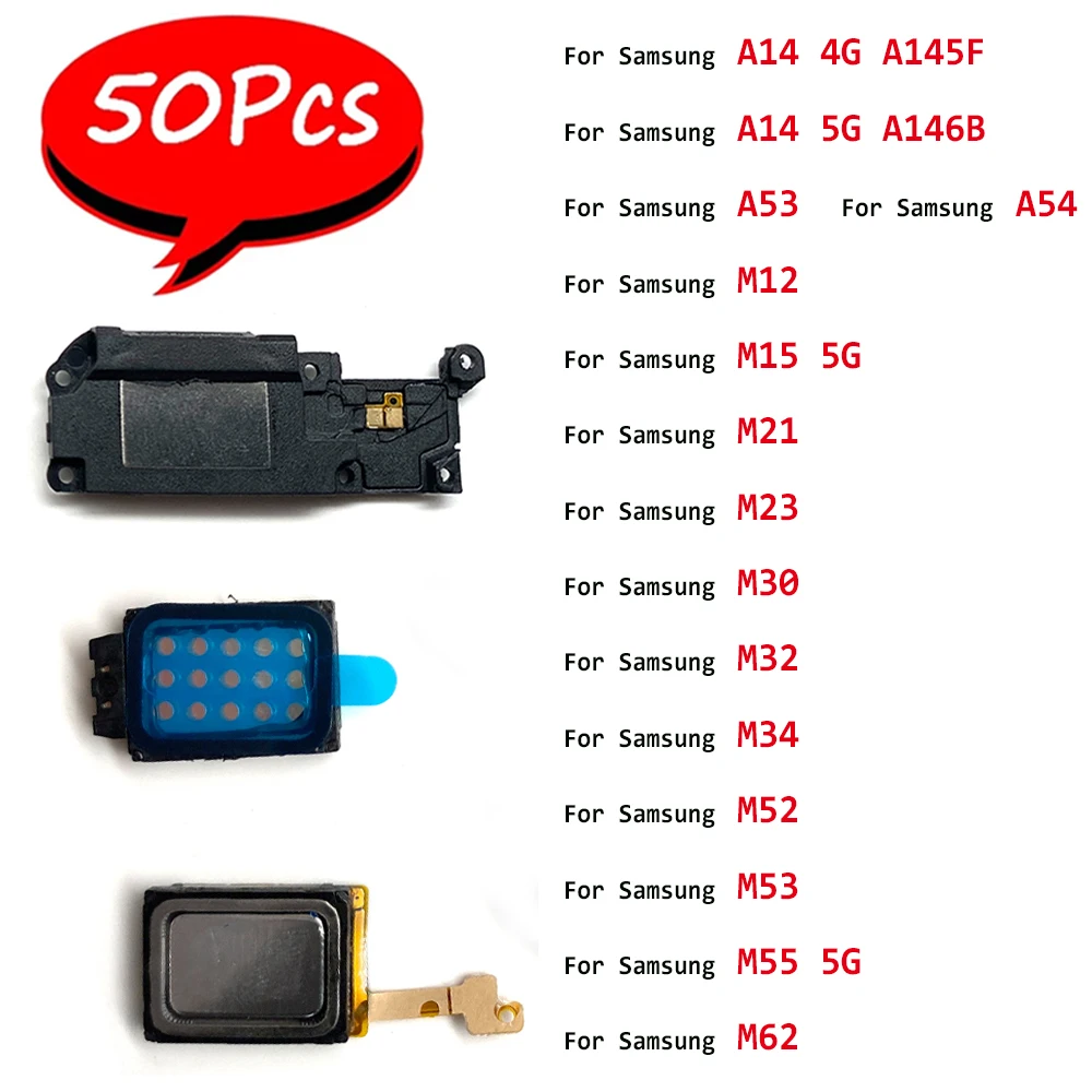 

50 шт., новый для Samsung A14 4G A53 A54 M21 M23 M52 M30 M15 M55 5G M34 M53 M62 M32 M12 Громкий динамик Зуммер Звонок Громкоговоритель Гибкий