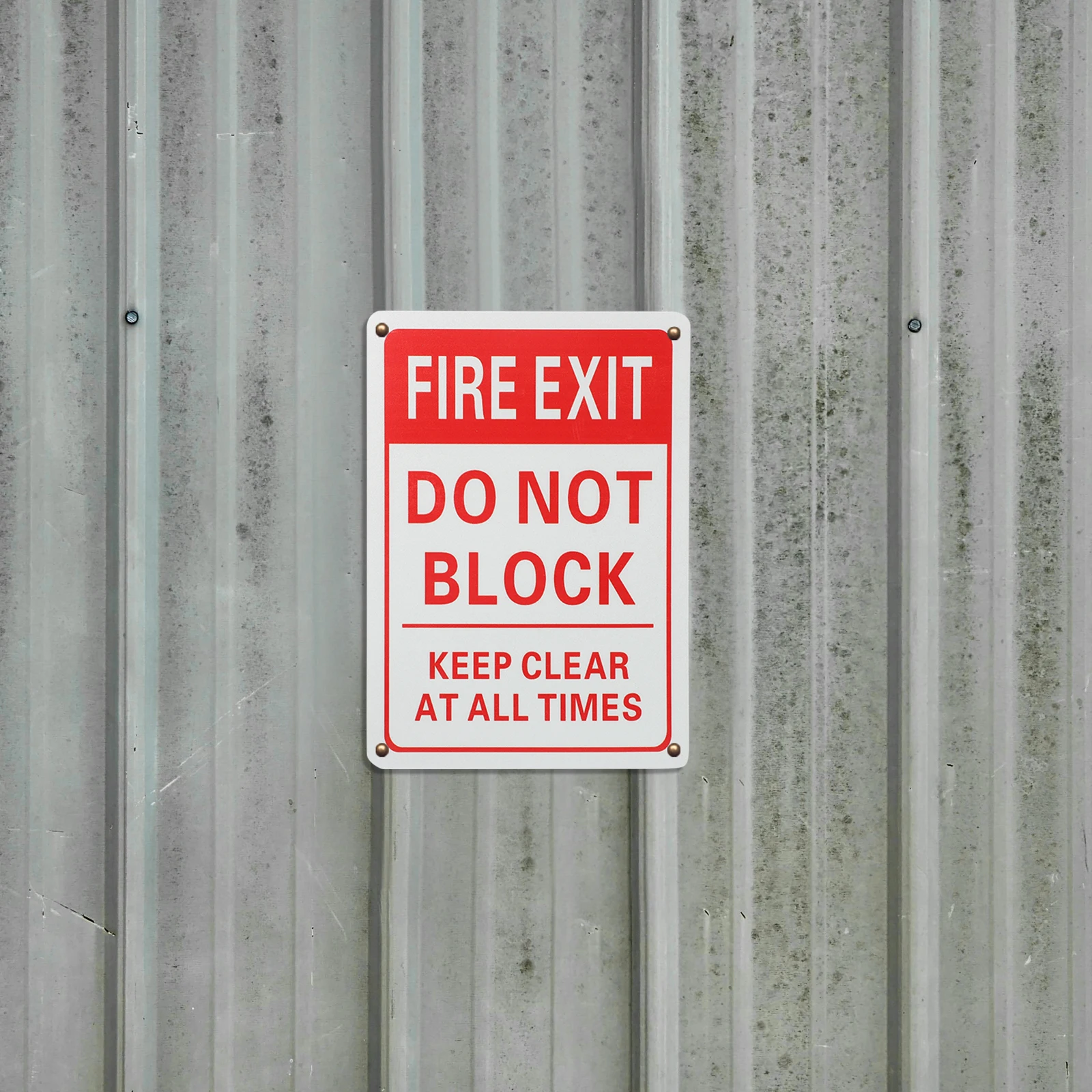 

Fire Exit Emergency Sign Not Emergency Label Block Aluminum Warning Safety Reminder for Mall Office School