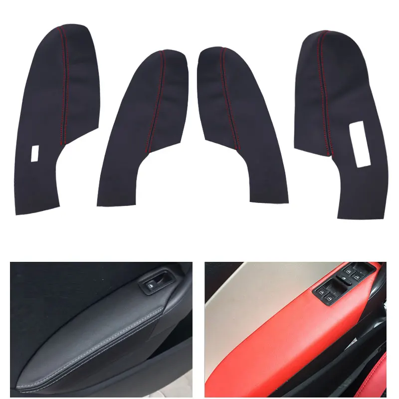 

Only Sedan Soft Leather Door Panel Cover For VW Polo 2011 2012 2013 2014 2015 2016 Inner Door Armrest Panel Cover Sticker Trim