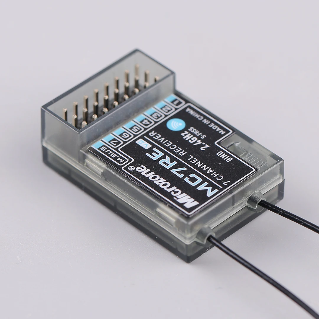 Microzone MC7RE V2 7-Channel Receiver with MC6CMini Remote Control for Fixed Wing Aircraft Vehicle And Vessel Model - view 5