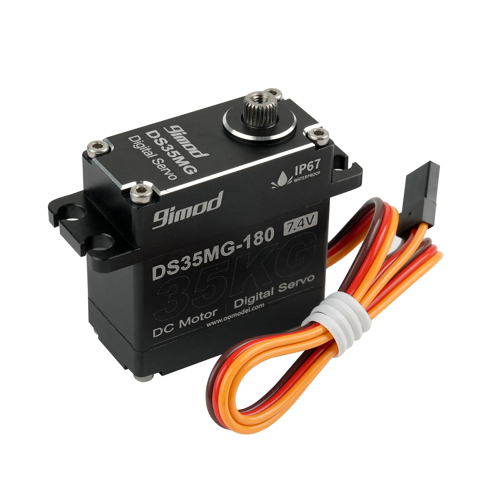 

9imod DS35MG 35 кг Цифровой сервопривод IP67 Metal Gear 180 ° /270 ° Для TRX4 SCX10 1/8 1/10 RC Гусеничный автомобиль