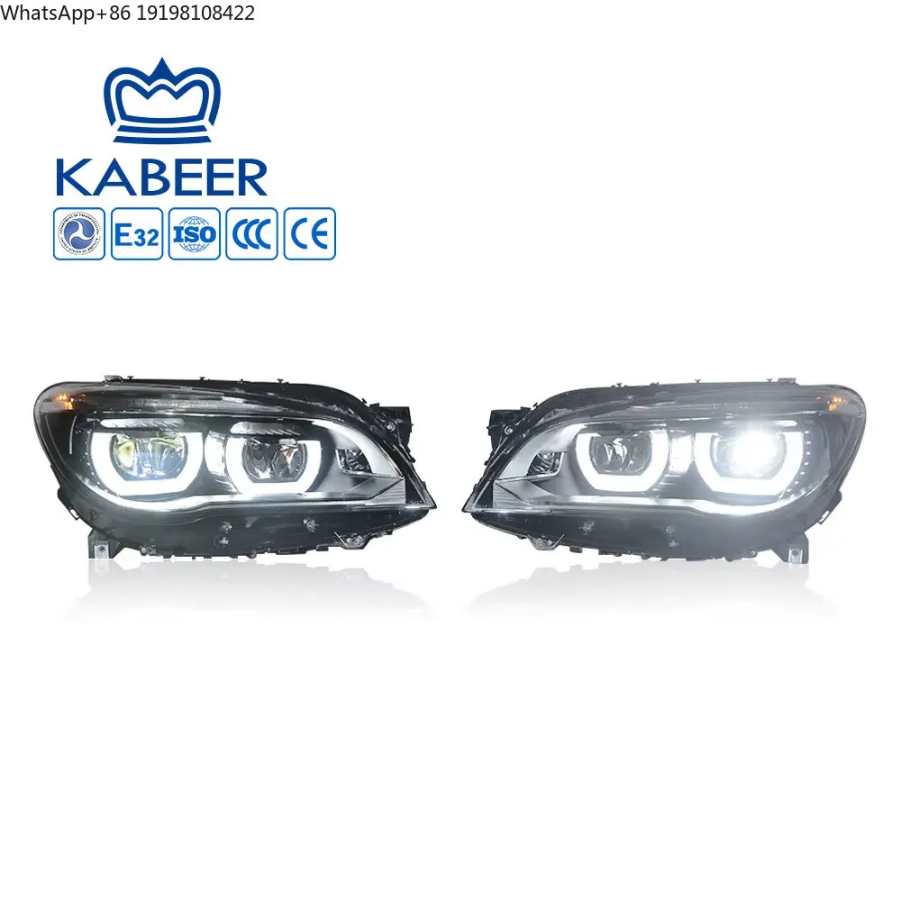 Kabeer Modified F01 Headlight for BMW 7 Series 2010-2016 F01 Xenon Headlight Upgrade Modified to F01 LED Headlight F02 Headlamp