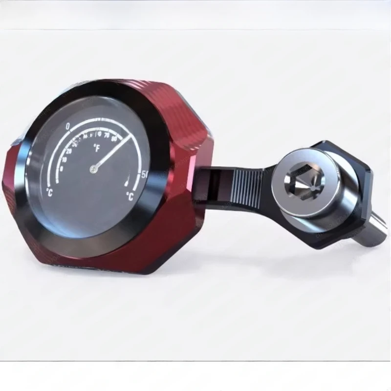 Applicable to 1pcs Motorcycle Watch Clock Thermometer 8-10MM Rearview Mirror Thermometer Mount Temp Gauges for Motorcycle