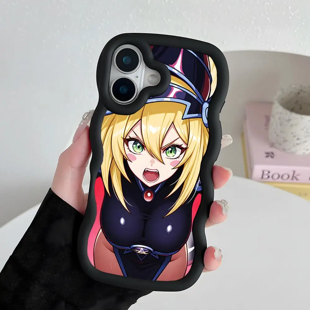 

Yugioh Magician Valkyria Phone Case for iPhone 17 16 15 14 13 12 11 Air Pro Max Plus Black Soft TPU Wavy Edge Cover