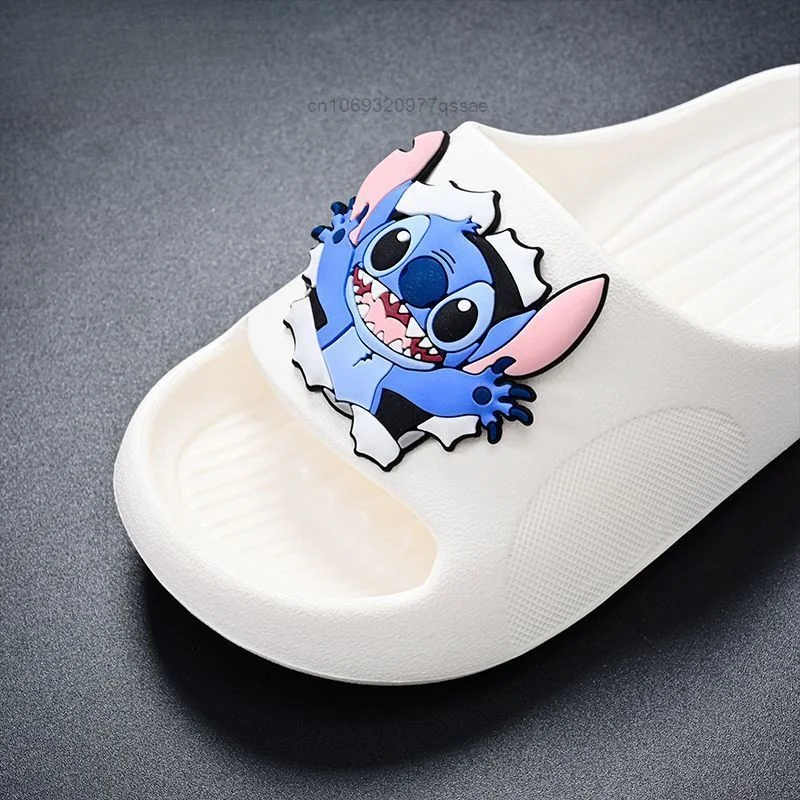 Disney Stitch Casual Bathroom Slippers for Women and Men Y2k Trend Anime Sandals New Anti Slip Soft Soles Homewear Shoes