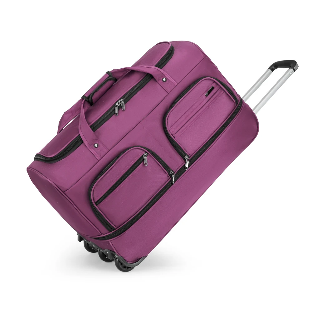 Imagem -05 - Impermeável 18 Polegadas Oxford Pano com Spinner Homens Mulheres Mala Trolley Viagem Case Multi Compartimento Boarding Bag