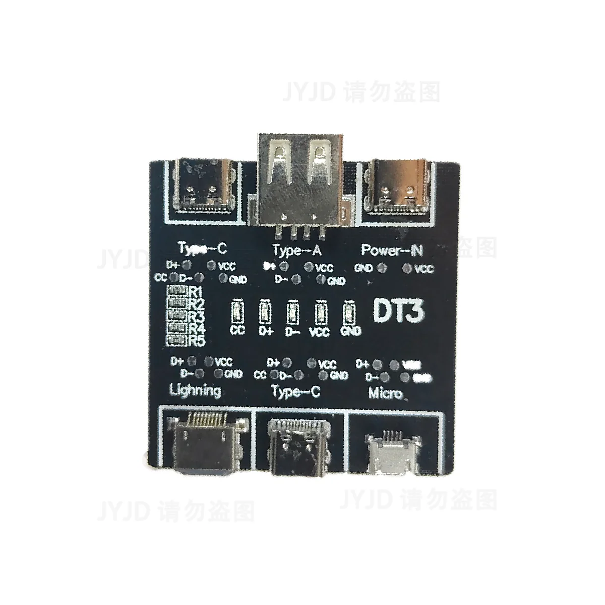 1/5pcs DT3 Data Cable Detection Board Type-C Micro USB Cable Tester Short Circuit On Off Switching Diagnose Tool for iOS Android