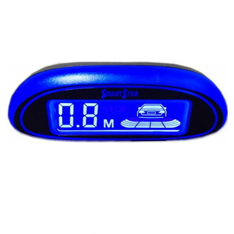 SMART STAR Car Parking Sensor System 4 Sensors Voice Buzzer Alert Blue LCD Display English Russian Reverse Radar