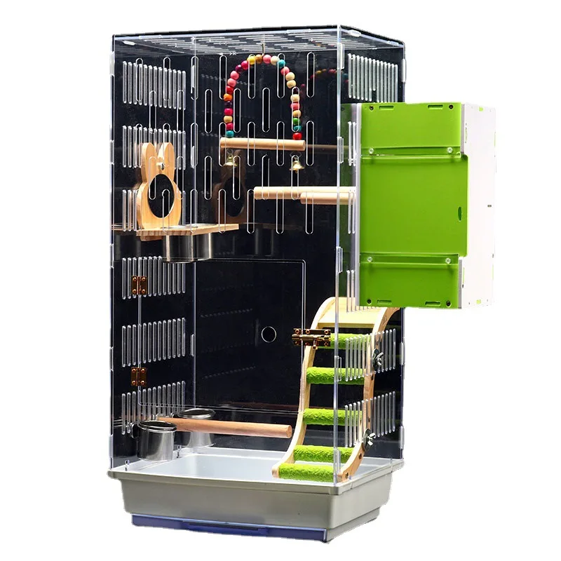 

Excellent Quality Custom Portable Acrylic Bird Cage Transparent Hanging Birds Cage